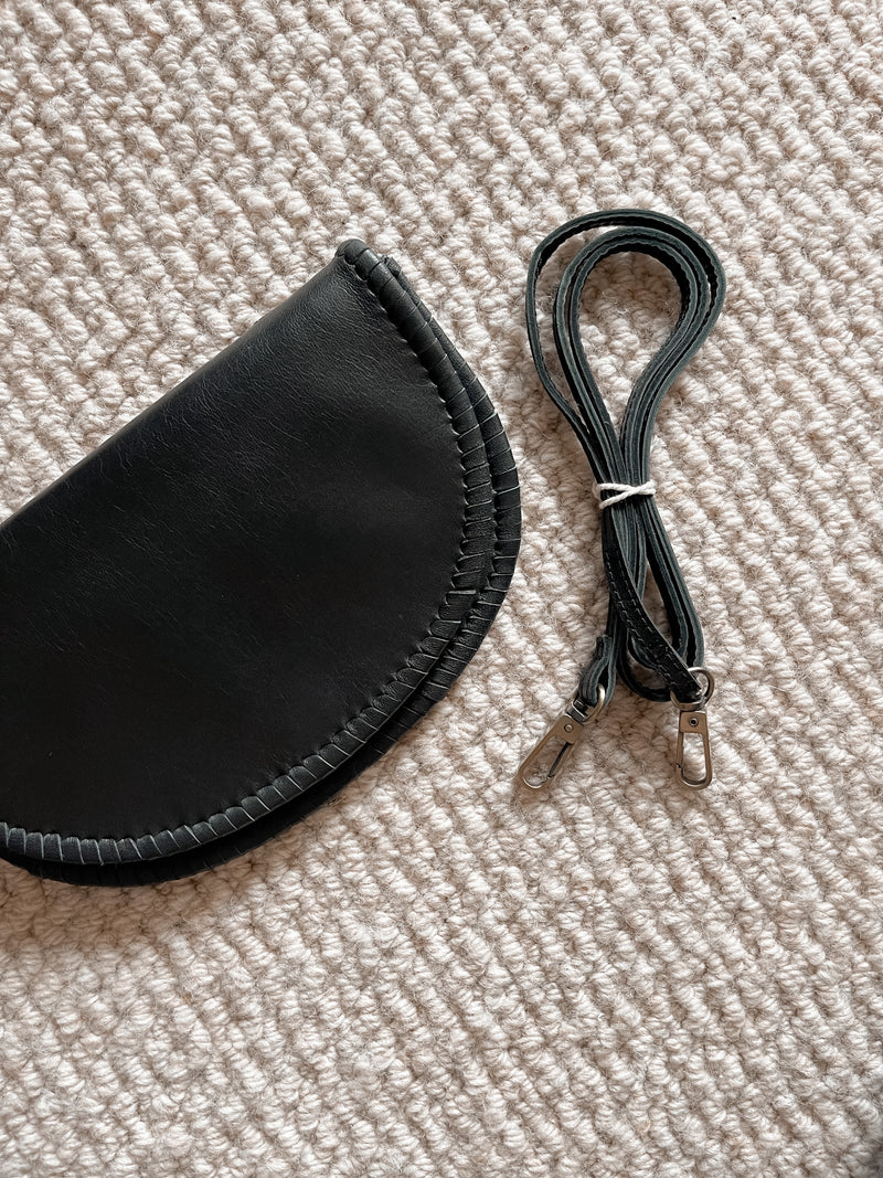 black leather wallet women's Ovae