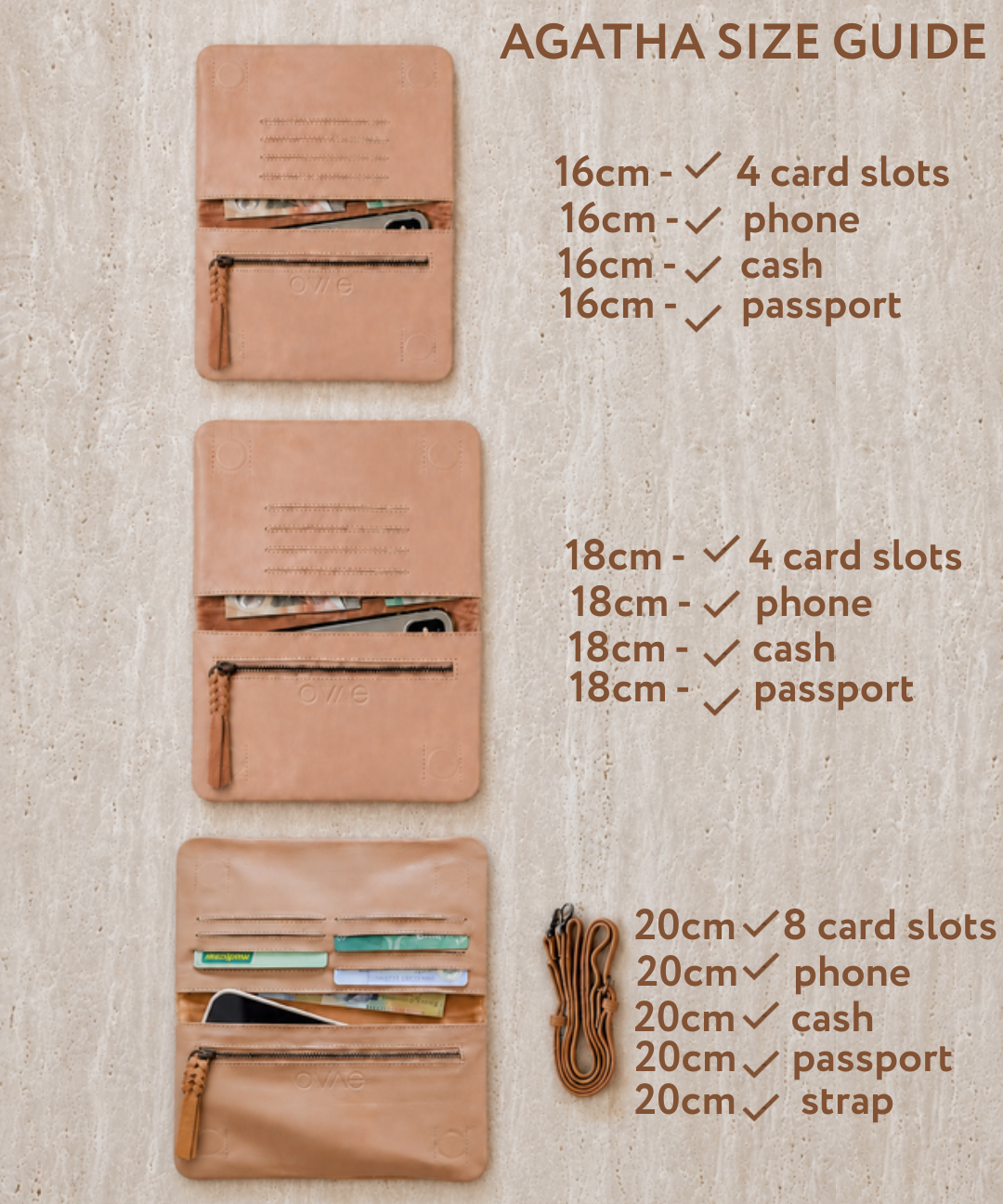 Agatha Phone Wallet Gingerbread