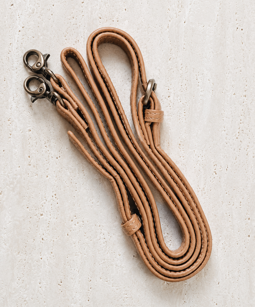 Biscuit/Nude Leather Detachable Cross Body Strap for Agatha 20cm Grande Wallet