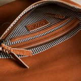 Perla Suede Leather Bag Walnut