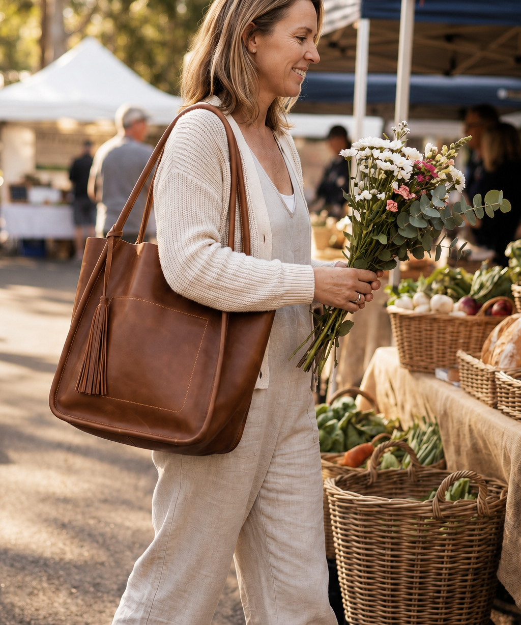 Trapeze Tote Bag Nougat