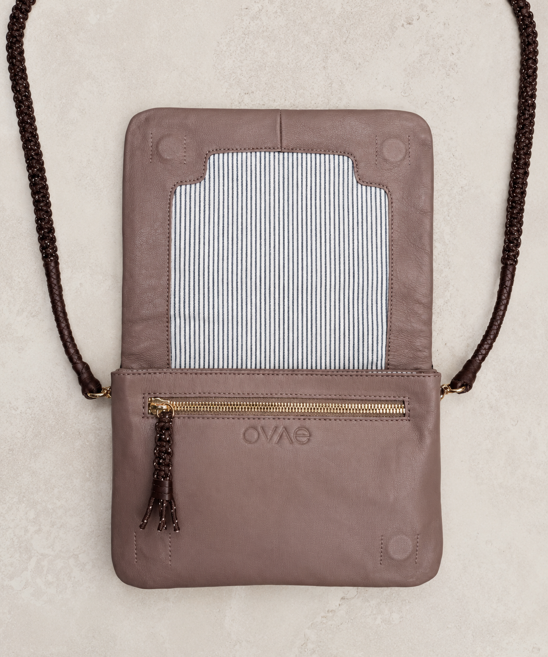 Vivi Crossbody Wallet Bag Chocolate/Mulberry
