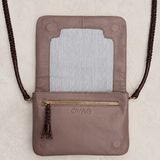 Vivi Crossbody Wallet Bag Chocolate/Mulberry