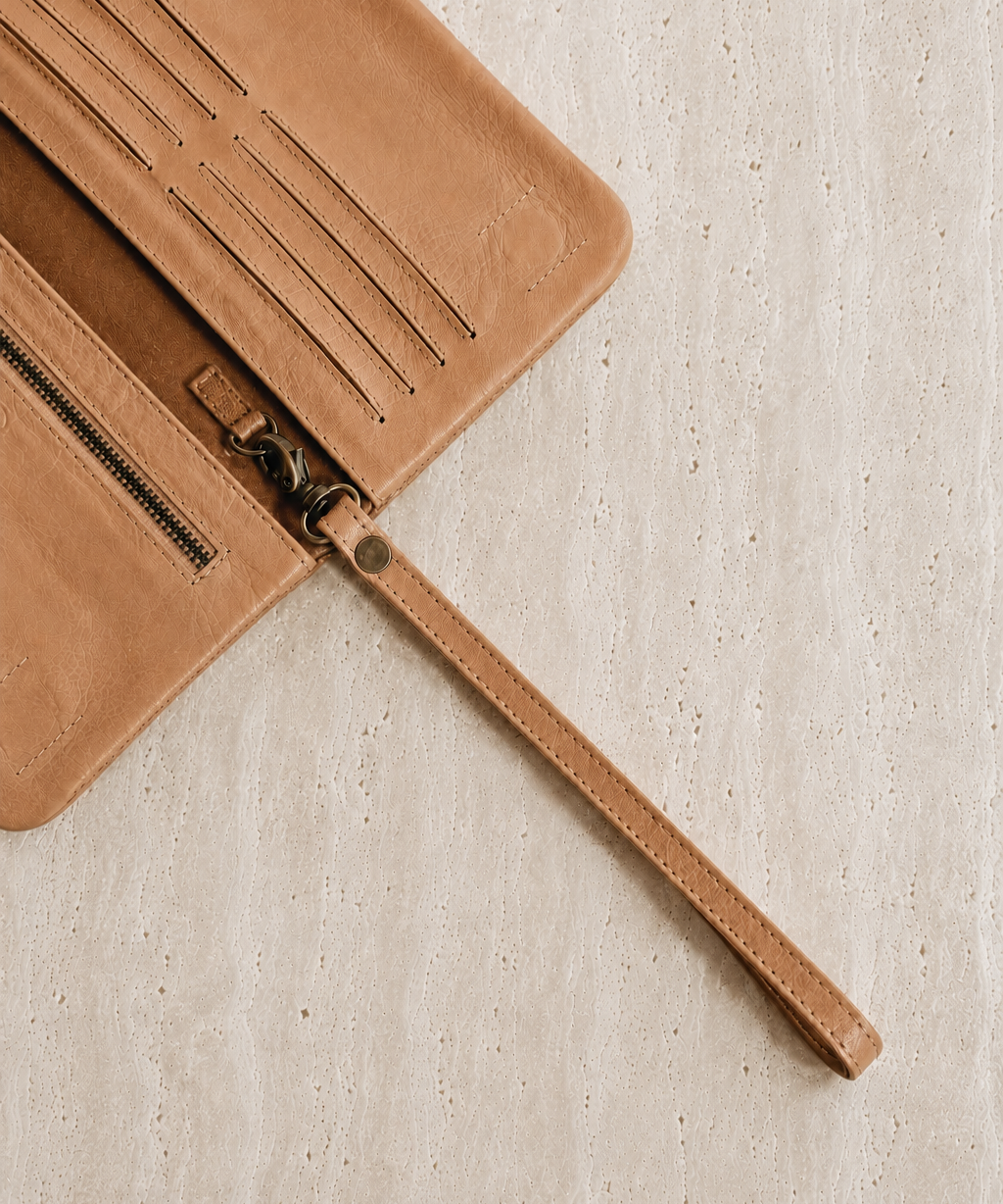 Biscuit/Nude Leather Detachable Wrist Strap for Agatha 20cm Grande Wallet