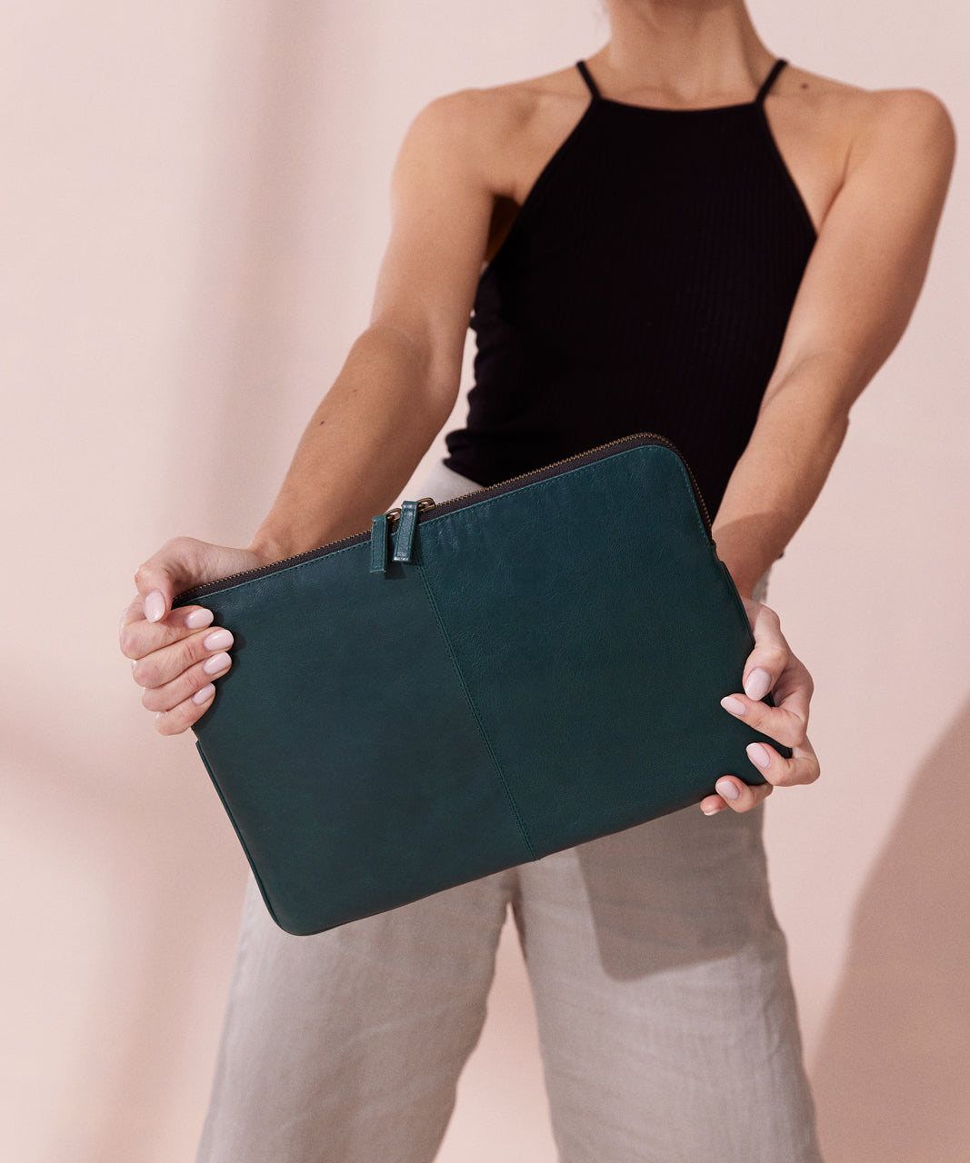 Leather Laptop Case Forest