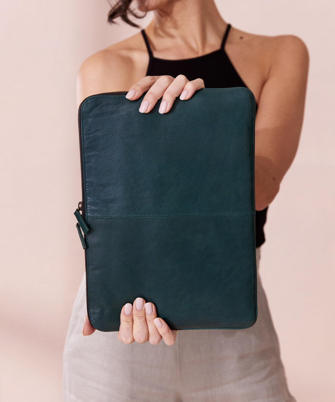 Leather Laptop Case Forest