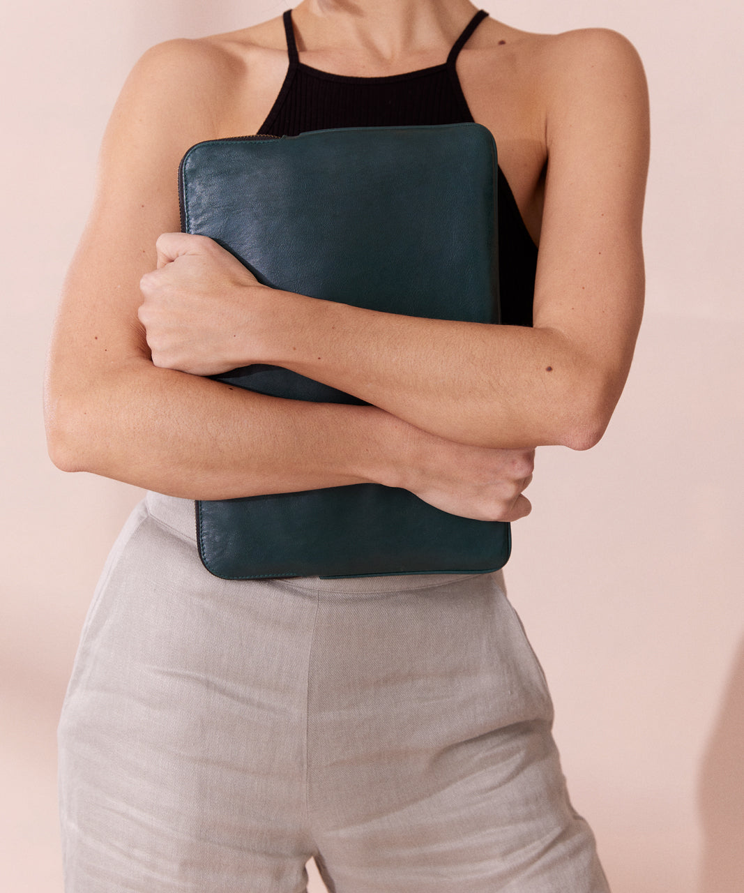 Leather Laptop Case Forest