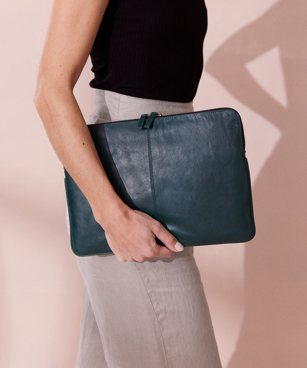 Leather Laptop Case Forest