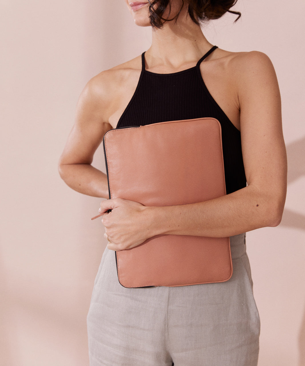 Leather Laptop Case Rose