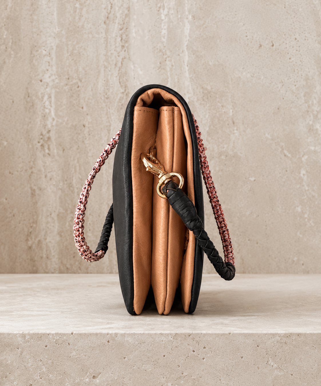 Vivi Crossbody Wallet Bag Black/Sunset