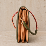 Vivi Crossbody Wallet Bag Olive/Bloom