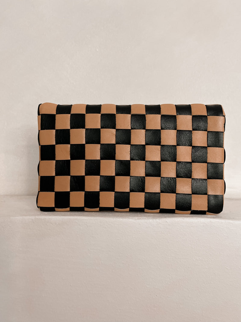 Agatha Soft Wallet Checkerboard Black