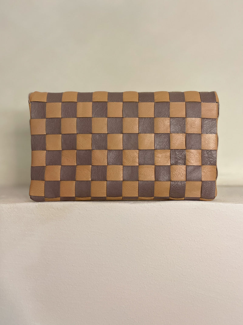 Agatha Soft Wallet Checkerboard Mulberry