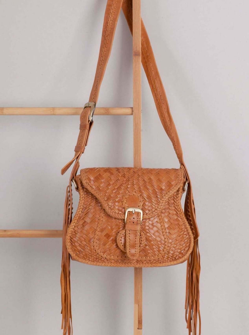 Adelaide Woven Saddle Bag Gingerbread