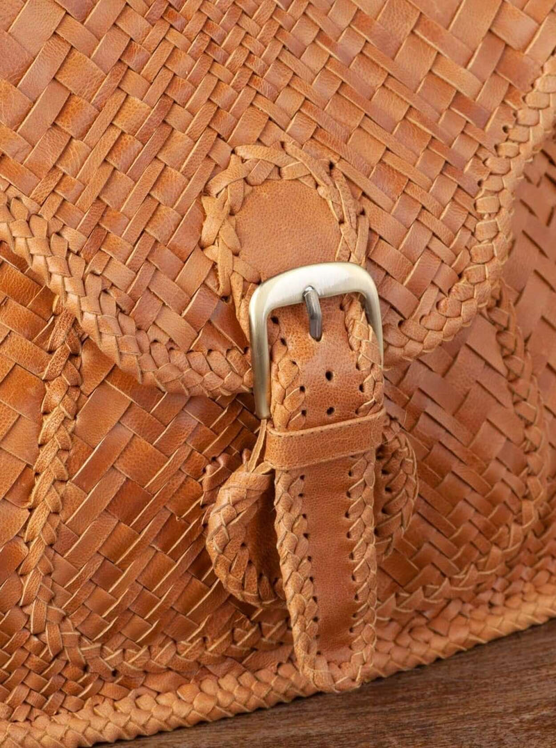 Adelaide Woven Saddle Bag Gingerbread