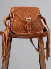 Adelaide Woven Saddle Bag Gingerbread