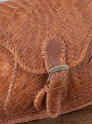 Adelaide Woven Saddle Bag Pecan