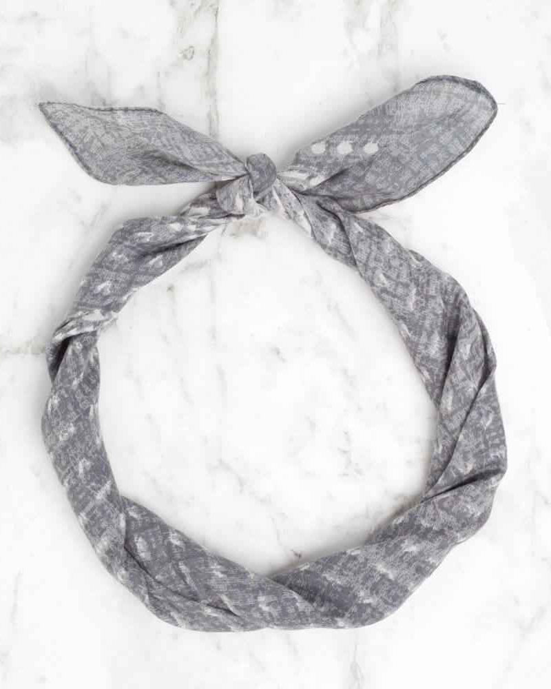Bandana Head Scarf Grey
