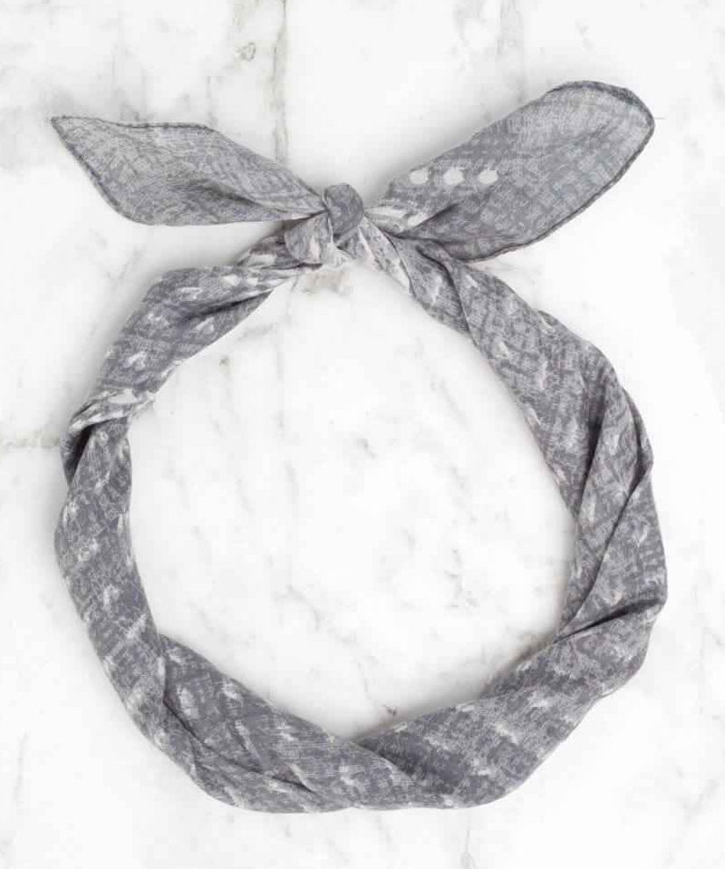 Bandana Head Scarf Grey