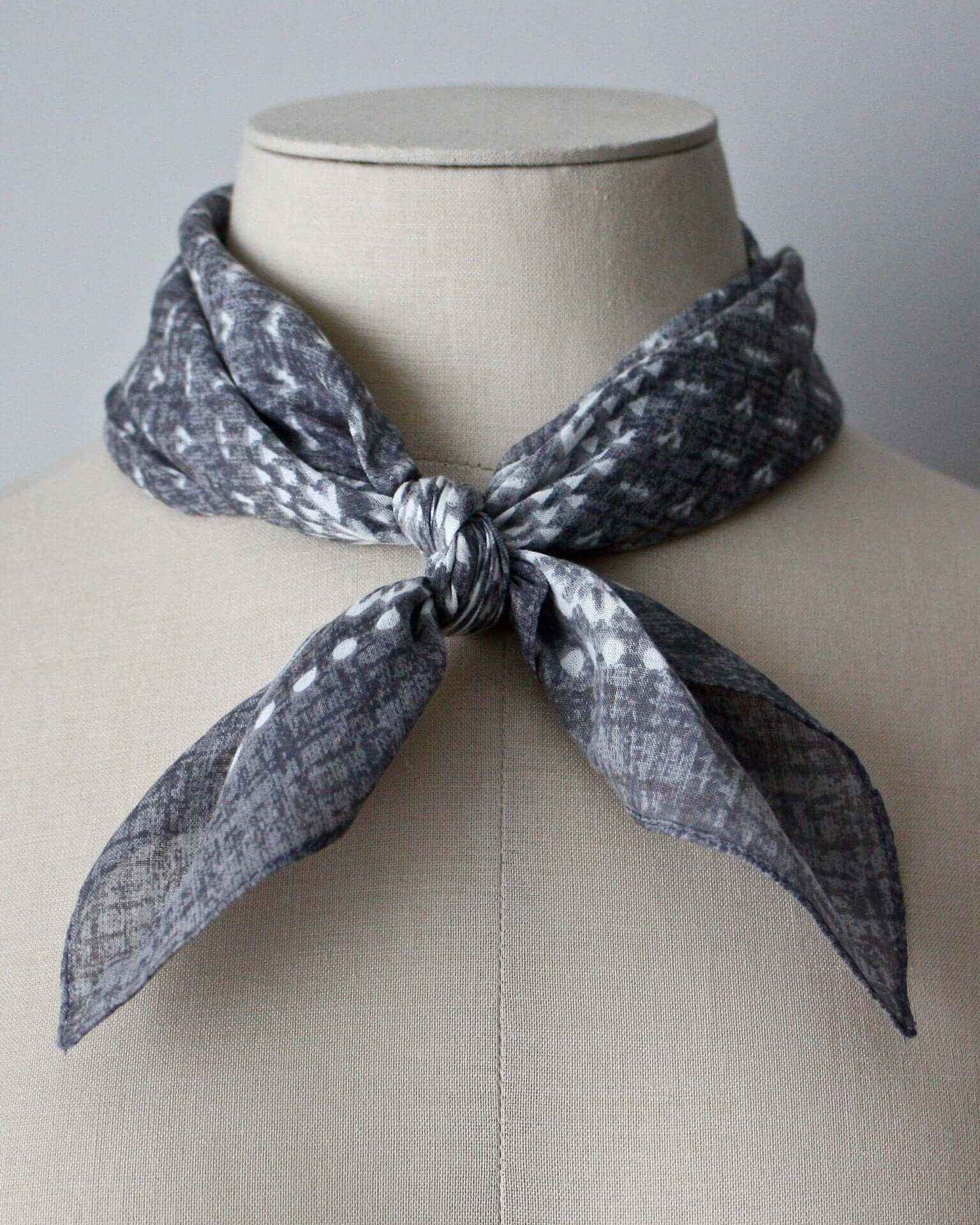 Bandana Head Scarf Grey