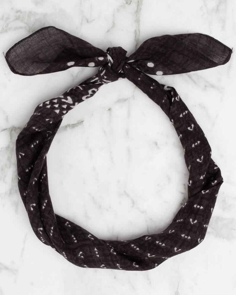 Bandana Head Scarf Washed Black