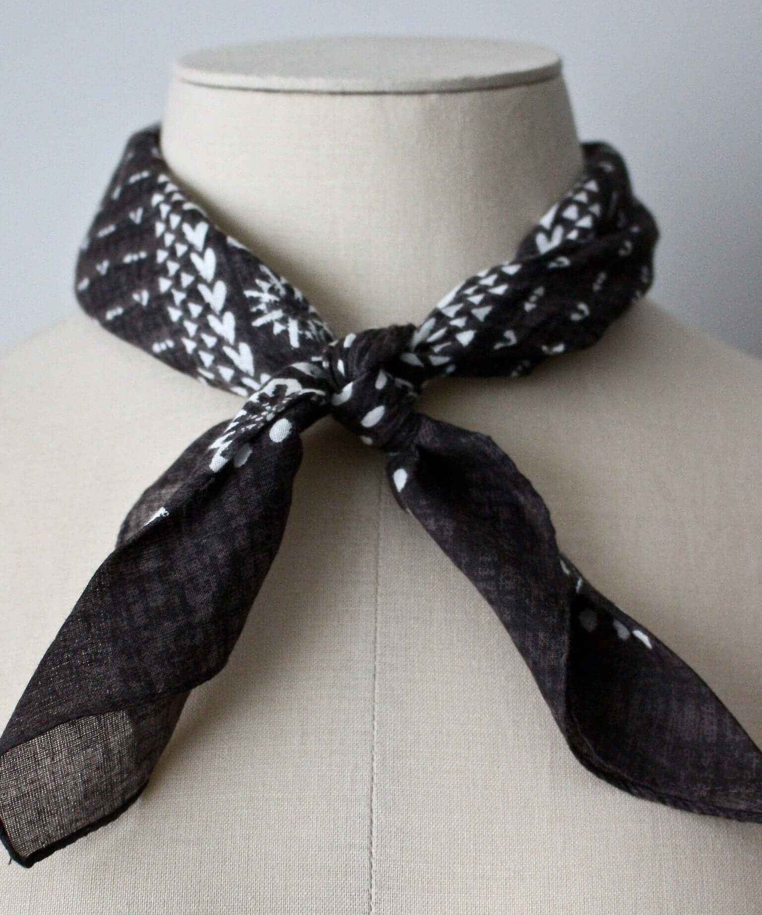 Bandana Head Scarf Washed Black