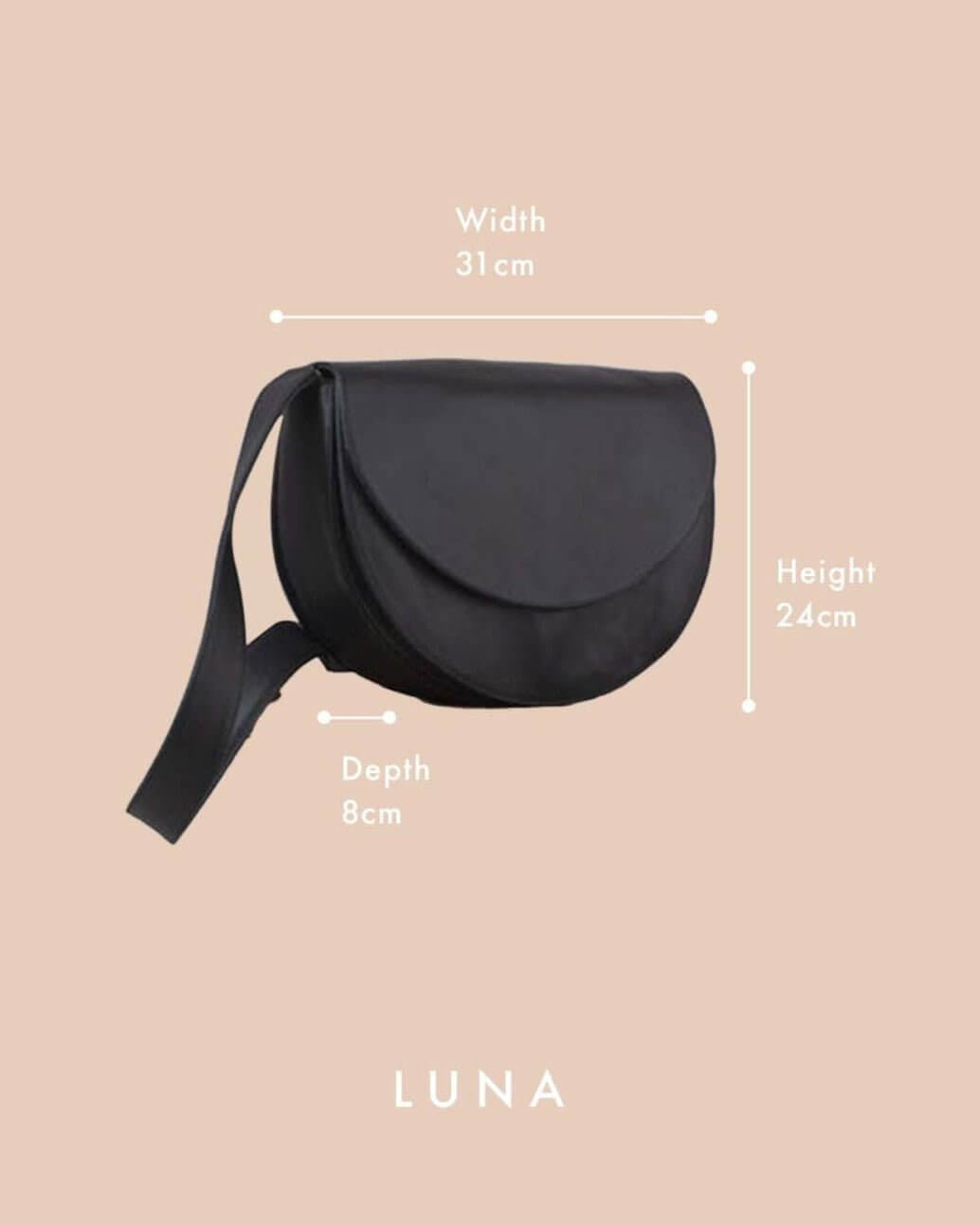 Luna Minimalist Bag Black